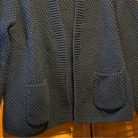 Orvis Navy Blue Chunky Knit Cardigan - Picture 9 of 16